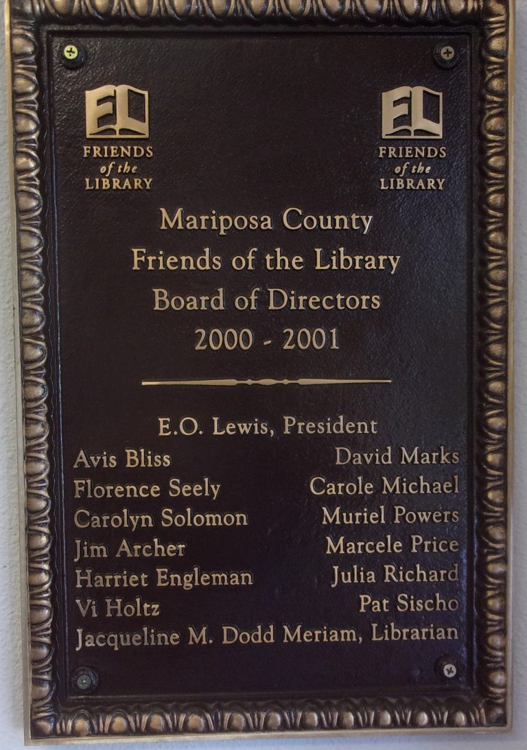 About Mariposa County Friends of the Library