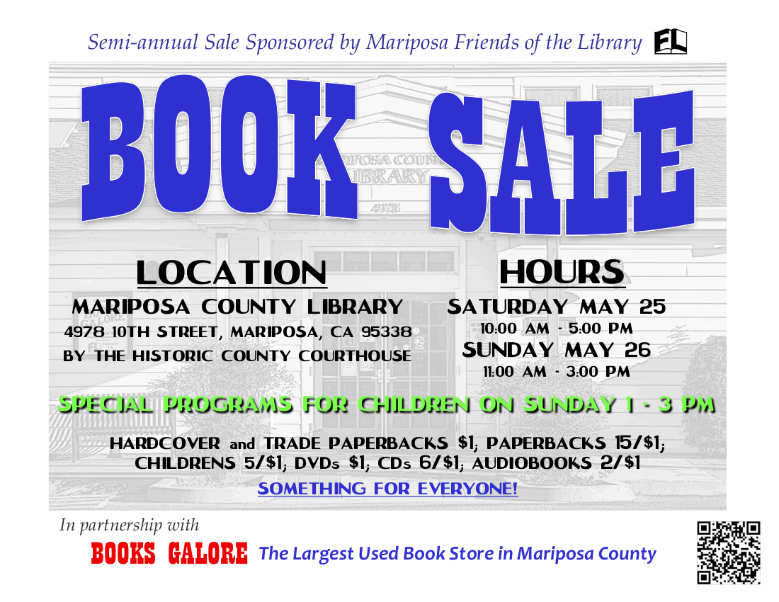 Book Sales & Special Events – Mariposa County Friends of the Library